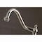 Kingston Brass KS3276AXBS Restoration 8" Bridge Kitchen Faucet W/ Sprayer, Nickel KS3276AXBS - alternate 4